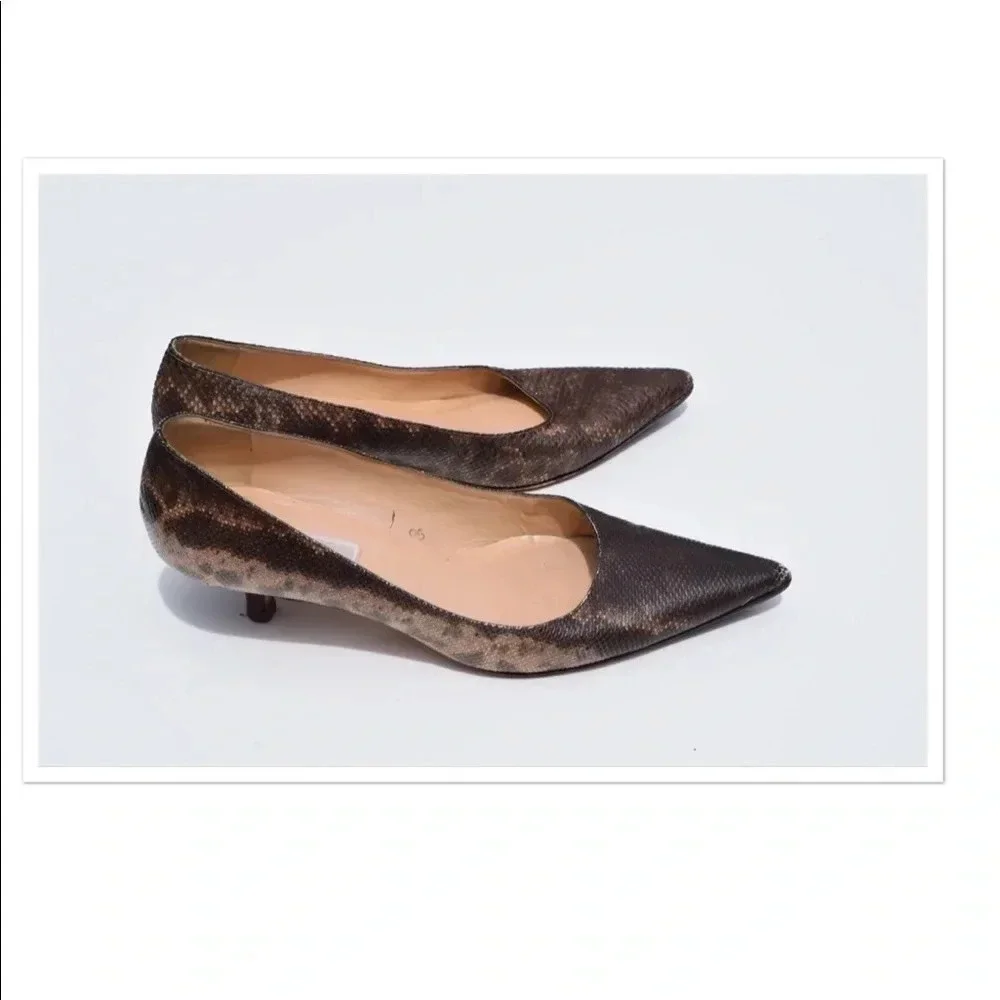 Michael Kors phyton embossed low heels